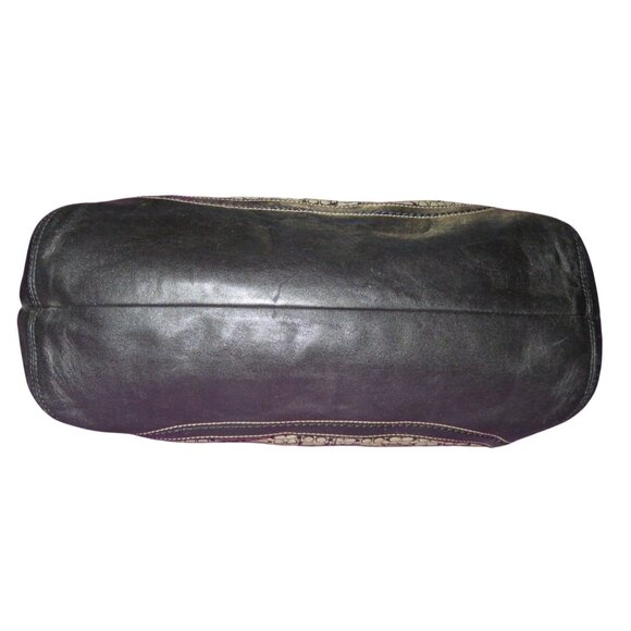 Coach 2008 Y2K Soho Black & Gray Jacquard Signature Satchel Tote Bag F10928 - Picture 7 of 12